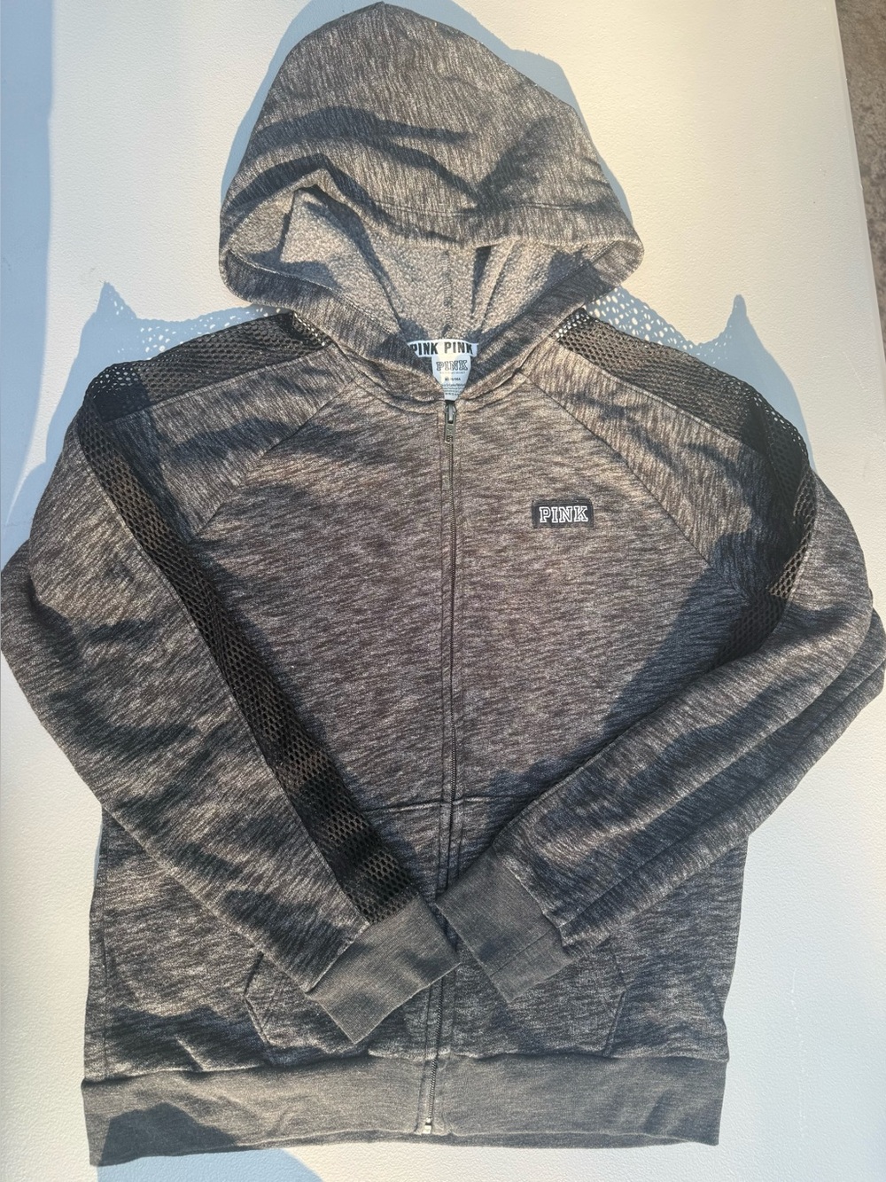 Victoria's Secret PINK Gray Full-Zip Hooded Jacket